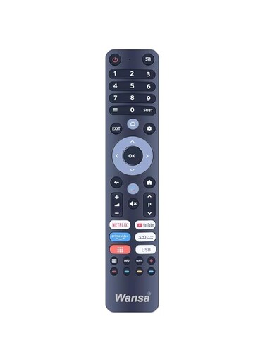 Replacement Remote Control For Wansa Smart TV LCD LED with YouTube, Shahid, Netflix, Prime Video Key Buttons