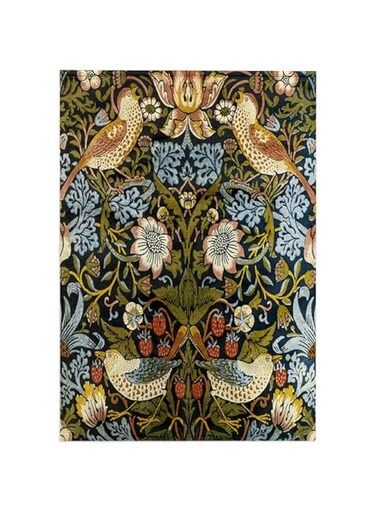 3dRose William Morris Strawberry Thief Pattern Towel, Multi-Colour, 15 x 22-Inch