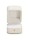 Woodten Small Presentation Jewelry Ring Gift Box Premium White PU Leather Ring Box for Proposal Engagement