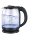 COMFET Illuminating Premium Glass Electric Kettle with 360&deg; Swivel Base-1.8L,1500W Fast Boil &amp; Easy to Clean, Blue LED, Boil Dry Protection &amp; Auto Shut Off, Anti-Scald Handle, Ideal for Home or Office