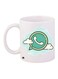 Logo Printed Coffee Mug White/Green/Black 11ounce