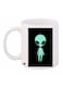 Alien Printed Coffee Mug White/Black/Blue