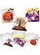 REVHQ Halloween Cute Cookie Bag, 300 PCS Resealable Gift Bags, 4 x 4 INCH Self Adhesive Treat Bags Flat Cellophane Goody Bags for Kids Party Favor Candies and Desserts