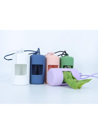 ARIONEI Dog Poop Bag Holder with 15 unscented Bags, Trial Set, Doggie Poop Bags Dispenser for Leash, Pet Waste Bag Refills, Easy Twist Top Holder (Green)