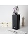 Fissman Universal Knife Block Storage 10x10x20cm, Square-Shape Kitchen Knife Stand Organizer   Flexible Plastic Bristle   Easy to Clean Knife Holder for Kitchen, Home, Restaurant, Black