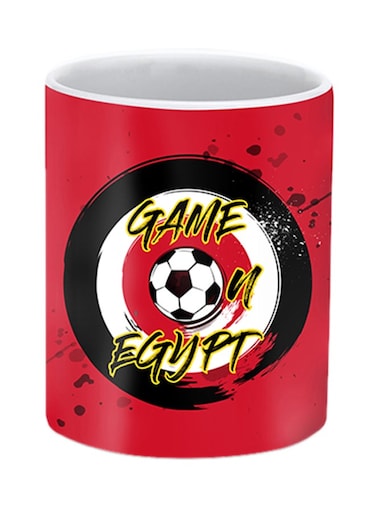 Egypt Printed Ceramic Mug Red/Black/White