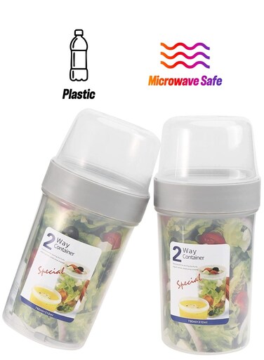 Cereal and Milk Container on the Go Double Layer Hiking Food Container Snack Cup Camping and RV Storage and Organization Crunch Cup Yogurt Container