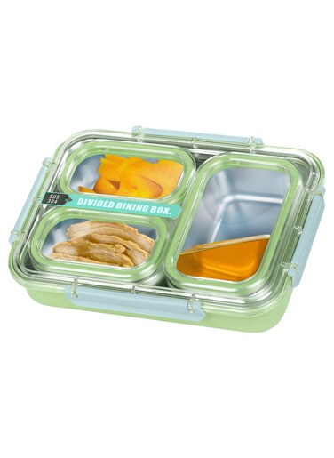 Vichivy Stainless Steel Lunch Box 1200 ML - 3 Compartments Leak-Proof Balanced Meal Bento Box, Insulated Lunch Box for Kids and Adults, Food Safe Materials for School, Office Picnics and Travel