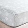 Home Floral Printed Super King Fitted Sheet - Grey