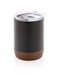 Vacuum Insulated Coffee Mug, Keep Hot for 5 Hours &amp; Cold for 15 Hours, Stainless Steel Cork Base With Screw On Lid Leakproof Travel Coffee Mug - 180ml (Black)