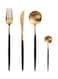 HOME 4-Piece Stainless Steel Cutlery Set Black/Gold