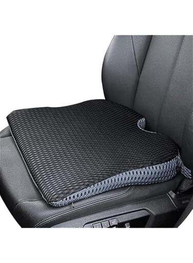 Wedge Car Seat Cushion, Comfortable Memory Foam Car Seat Cushion for Driving, Sciatica and Back Pain Relief, Seat Cushion for Car-Truck, Office, Wheelchair, Enhancing Driving Comfort (Black)