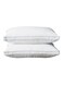 Princess Hotel Pillow Pack Of 2 Microfiber 1Cm Stripe Pillow, 1000Grms, Queen Cotton White 75x50x12cm