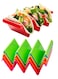 Pancake Rack, Taco Holders Set of 6, Taco Stand Trays, Plastic Taco Holder, with Easy-Access Handle, Each Can Hold 2 To 3 Tortillas, Dishwasher Safe