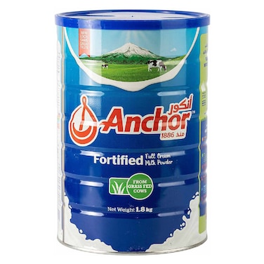 أنكور مسحوق حليب كامل الدسم مدعم 1.8 كغ
