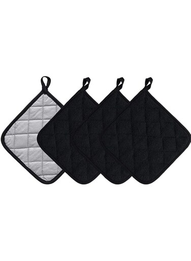 Kitchen Pot Holders Set, Heat Resistant Pure Cotton Potholders Kit for Everyday Cooking and Baking