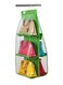 TIME 6 Pockets Hanging Handbag Bag Holder Purse Storage Organizer Anti-dust Cover Shoulder Bag Holder Space Saver for Wardrobe Transparent Closet Hanger