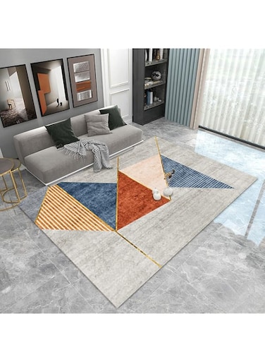 Wydnfdc Modern Area Rug, Soft Anti-Skid Room Floor Carpet, Contemporary Geometric Rugs for Indoor Living Dining Room and Bedroom Area