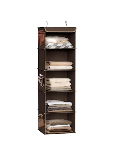 Simple Houseware 5 Shelves Hanging Closet Organizer, Bronze