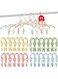 24 Pcs Travel Hangers with 48 Pcs Clips, Portable Folding Clothes Hangers, Travel Clothes Hangers, Travel Accessories, Foldable Clothes Drying Rack for Travel, Plastic Non Slip Clothing Hangers