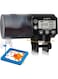 Moonmen Automatic Fish Feeder, Digital Auto Fish Feeder with LCD Display, 200ml Capacity Food Dispenser,Timer Feeder for Vacation &amp; Weekend Fish Feeding(Black)