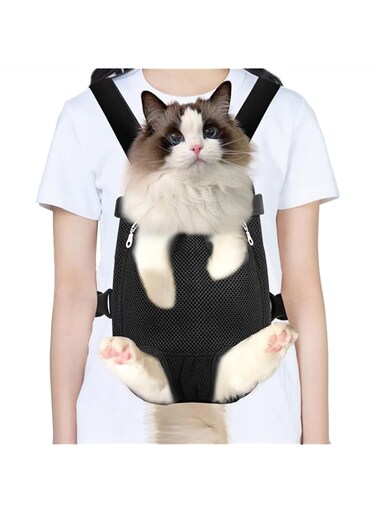 NALACAL Pet Carrier Backpack, Adjustable Cat Carrier Backpacks, Front Carrier for Small Dogs, Front Facing Dog Carrier, Dog Hiking Backpack, Cat Front Carrier Chest, Pet Backpack Carrier for Cats(M)
