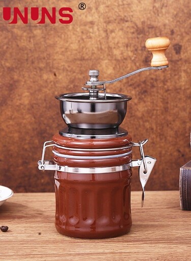 Manual Coffee Grinder, Ceramic Coffee Bean Grinder Manual Burr Grinder, Antique Coffee Mill with Cast Iron Hand Crank for Making Mesh Coffee, Decoration, Best Gift