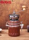 Manual Coffee Grinder, Ceramic Coffee Bean Grinder Manual Burr Grinder, Antique Coffee Mill with Cast Iron Hand Crank for Making Mesh Coffee, Decoration, Best Gift