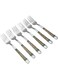 RK Stainless Steel Tea Fork 6 Piece Set, Red Silver/Red 15cm