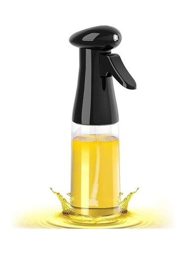 Oil Sprayer for Cooking - 200ml Glass Oil Dispenser Bottle Spray Mister - Refillable Food Grade Oil Vinegar Spritzer Sprayer Bottles for Kitchen, Air Fryer, Salad, Baking, Grilling, Frying