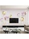 3D Wall Stickers, Tulip Flower &amp; Pearl Butterfly Stickers for Living Room Bedroom Wall, Huge Floral 3D Decoration for Home, Removable TV Background Decals