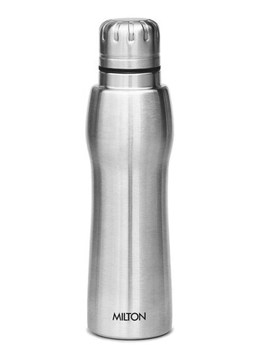 750ml Stainless Steel Water Bottle &acirc;&euro;&ldquo; Leakproof, Rust-Free, BPA-Free Metal Bottle for Sports, Gym, Travelling, Office &amp; School &acirc;&euro;&ldquo; Elate 750, Silver Silver