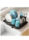 Dish Rack Dish Drying Stand Dish Drainer Plate Rack Dish rake Kitchen Organizer Dish Drying Rack Countertop Large Antibacterial Kitchen Utensils Dish racks Dish Stand (Black)
