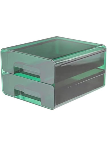 Fridge Shelf Holder Storage Box Clear Container for Food Beverages Eggs Fruit Refrigerator Organizer Bins Pull Out with Handle Two tiers