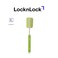 LocknLock Water Bottle Cleaning Brush with Soft Foam Sponge and Non-Slip Handle (5x28cm, Green)