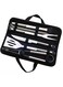 9-Piece Stainless Steel BBQ Grilling Tool Set with Carry Bag, Complete Barbecue Utensils Kit with Turner, Tongs, Knife, Fork, Marinade Brush &amp; Skewers, Durable Grill Accessories for Outdoor Cooking, Camping &amp; Backyard BBQ
