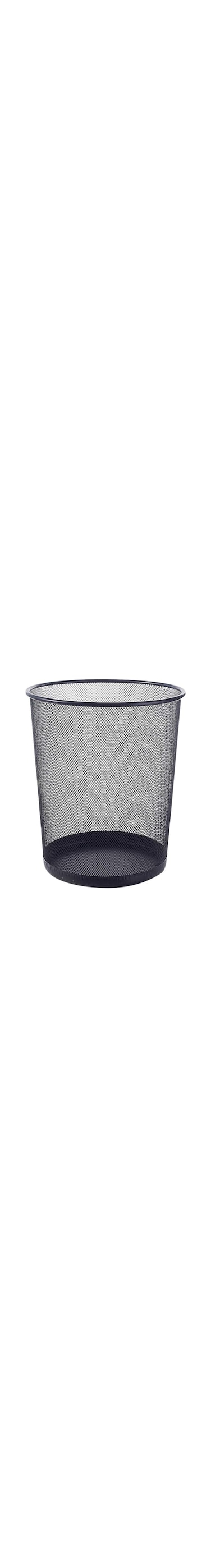 ECVV &acirc;&euro;ŽSHOWAY Trash Can Circular Mesh Bin Waste Paper Basket&iuml;&frac14;&OElig;Trash can Circular Metal Mesh Waste Paper Bin Lightweight Black (Color : Black)