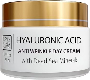Dead Sea Collection Anti-Wrinkle Hyaluronic Acid Day Cream Moisturizer With Minerals, 1.69 Ounce