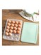 Grid Egg Storage Box Green/Clear 310 x 225 x 50mm