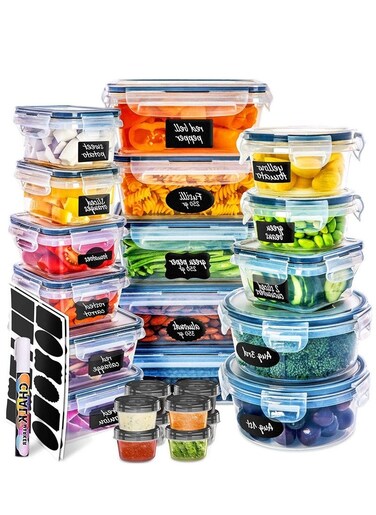 24Pcs Meal Preparation Containers, Food Storage Containers with Lids, Lunch Containers for Kitchen Organization
