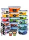 24Pcs Meal Preparation Containers, Food Storage Containers with Lids, Lunch Containers for Kitchen Organization