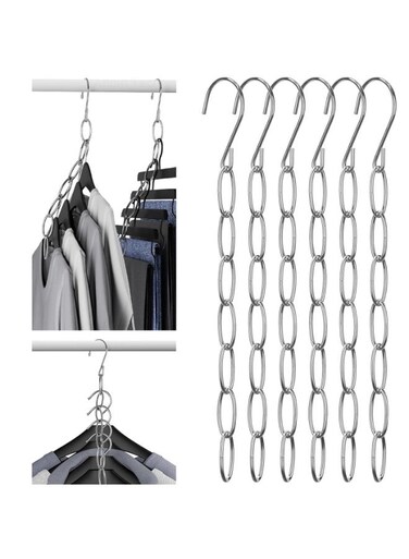 chain clothes rack,heavy garments, premium hanging hooks, closet storage, foldable vertical hangers, dorm room essentials