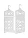 2 Layered Wardrobe Plastic Storage Rack White 30x31.5x55cm