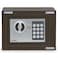 Rubik Mini Cash Deposit Drop Slot Safe Box with Key and Pin Code Option (Brown)