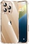 Muzz Clear Case for iPhone 16 Pro, Anti-Scratch PC Back, Slim TPU Shockproof Bumper Cover, Clear (iPhone 16 Pro)