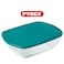 Pyrex Cook&amp;Store 2.5L Rectangular Roaster with Lid for Versatile Cooking and Storing
