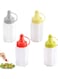 Squeeze sauce containers, mini sauce containers, salad dressing squeezers, leak-proof design, refillable for use, can be used with screw caps