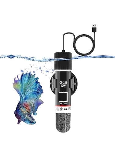 Small Aquarium Heater, Mini Betta Heater, 10W Small Submersible Fish Tank Heater, with Digital Display Thermostat, Mini Aquarium Heater, Submersible Fish Tank Heater, for Tanks up to 1 Gallon