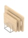 KORRTFID Cutting Board Organizer Stand Holder,304 Stainless Steel Chopping Board Holder,Pot Pan Lid Holder Rack kitchen Shelf Bakeware,Cookie Sheets Organizer (1.0 Inch Width Slots)