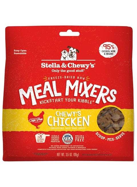 Stella &amp; Chewy&#39;s Freeze-Dried Raw Chewy&#39;S Chicken Meal Mixers Dog Food Topper, 3.5 Oz. Bag